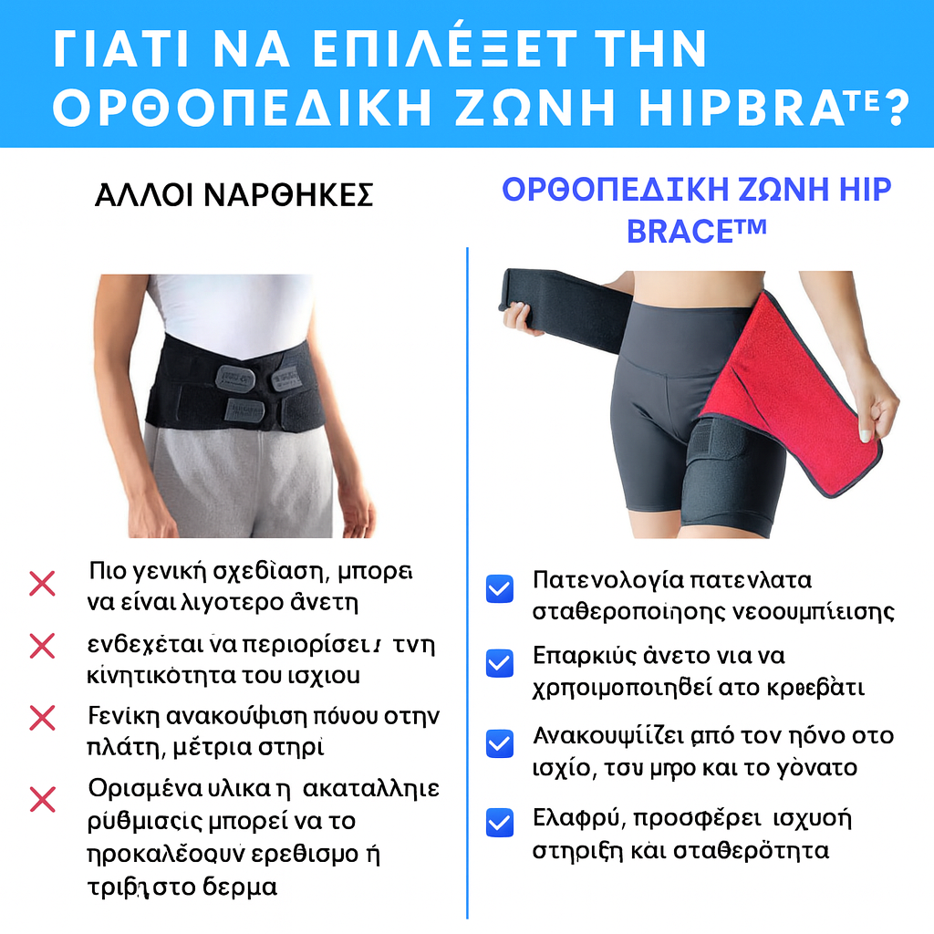 Ορθοπεδική Ζώνη HIPBRACE™ – Για το ισχίο και τη μέση